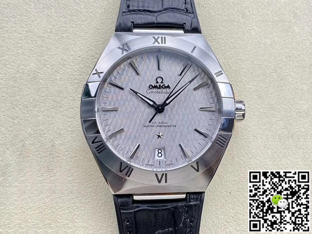 SBF Omega Constellation 131.12.41.21.06.001 VS Factory 1:1 Best Edition Replica Watch Gray Dial Leather Strap